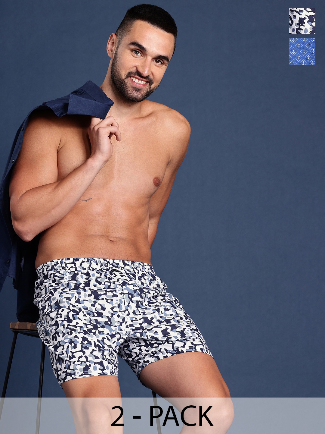 Mast & Harbour Pack Of 2 Printed Pure Cotton Boxers M&H-KEN-MBOX- PRINT-02PH, Assorted
Mast & Harbour Pack Of 2 Printed Pure Cotton Boxers M&H-KEN-MBOX- PRINT-02PH, Assorted