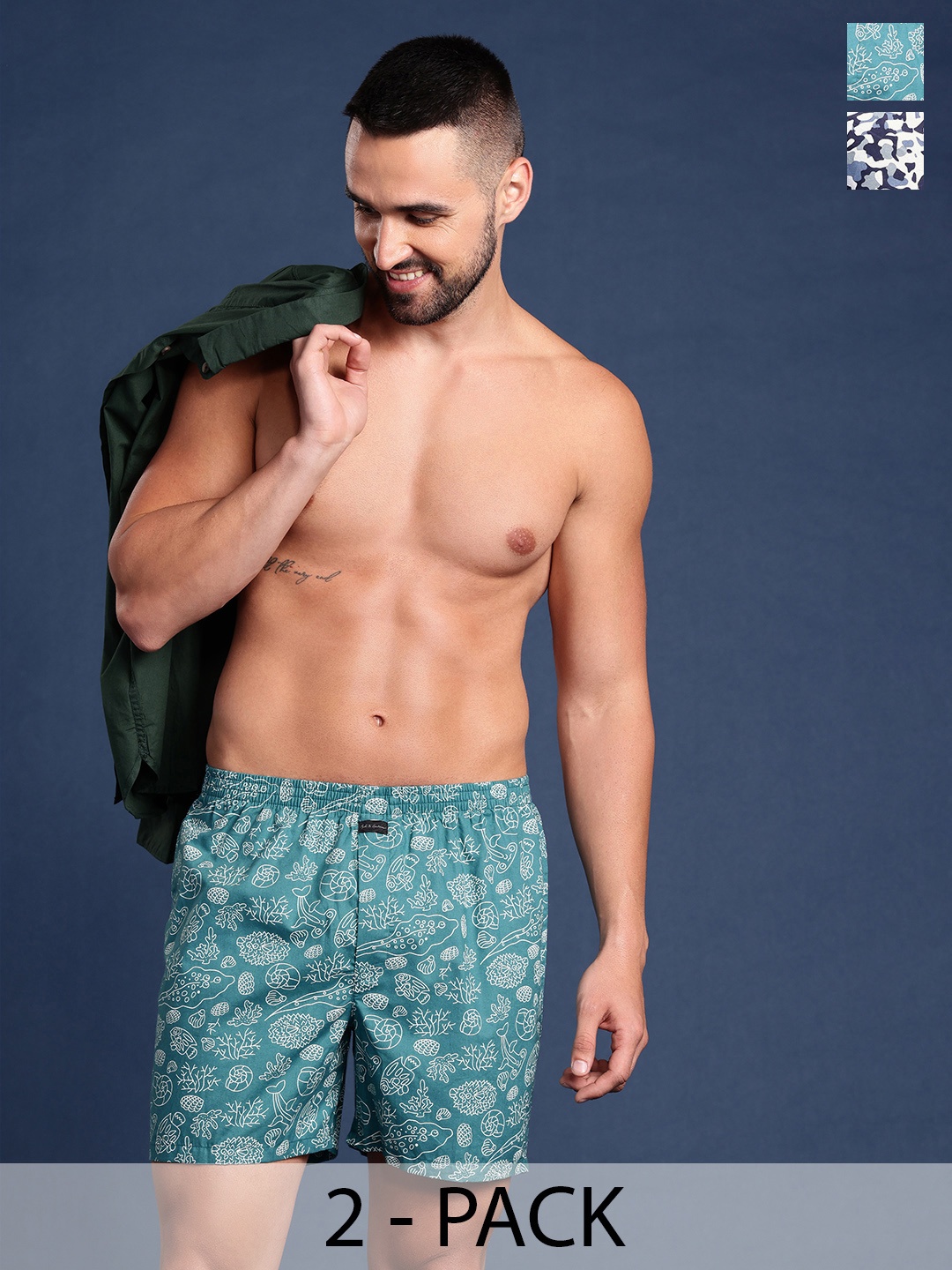 Mast & Harbour Pack Of 2 Printed Pure Cotton Boxers M&H-KEN-MBOX- PRINT-02PI, Assorted
Mast & Harbour Pack Of 2 Printed Pure Cotton Boxers M&H-KEN-MBOX- PRINT-02PI, Assorted