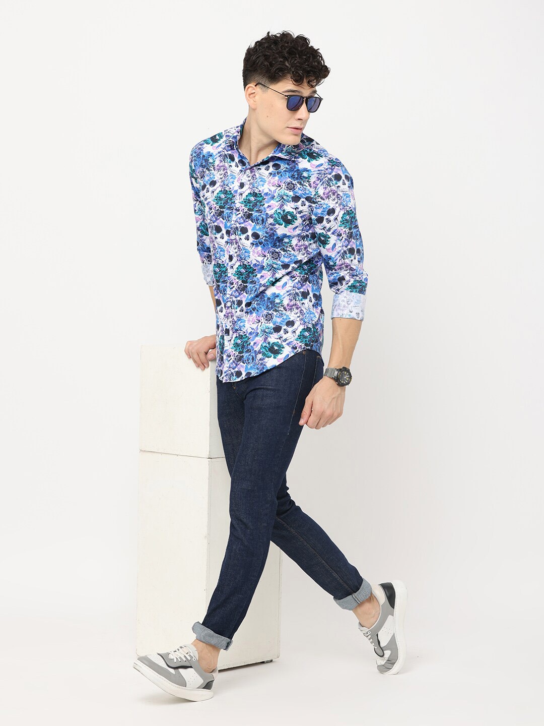 FLY 69 Premium spread collar Long Sleeves Slim Fit Printed Casual Cotton Shirt, Blue
FLY 69 Premium spread collar Long Sleeves Slim Fit Printed Casual Cotton Shirt, Blue