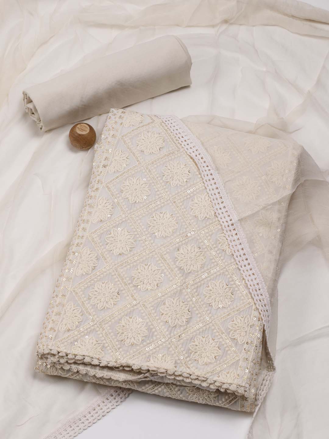 Meena Bazaar Ethnic Motifs Embroidered Sequinned Detail Chanderi Unstitched Dress Material, Beige
Meena Bazaar Ethnic Motifs Embroidered Sequinned Detail Chanderi Unstitched Dress Material, Beige