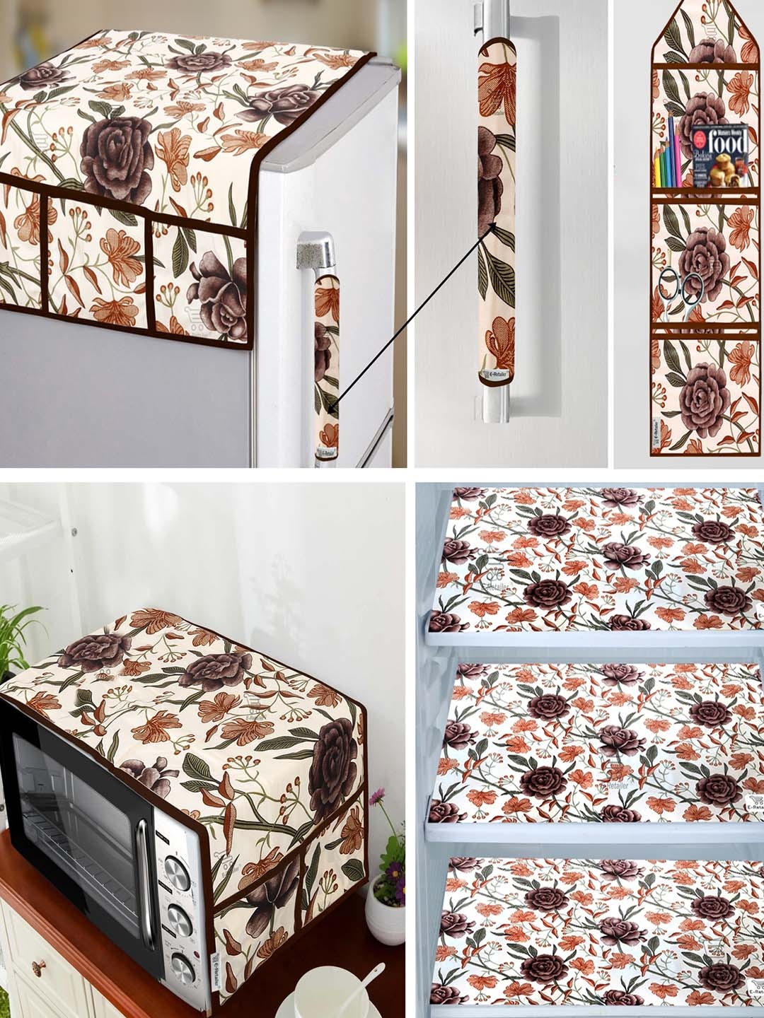 E-Retailer Brown 7 Pieces Printed Fridge & Oven Cover with Wall Hanging Storage Organiser
E-Retailer Brown 7 Pieces Printed Fridge & Oven Cover with Wall Hanging Storage Organiser
