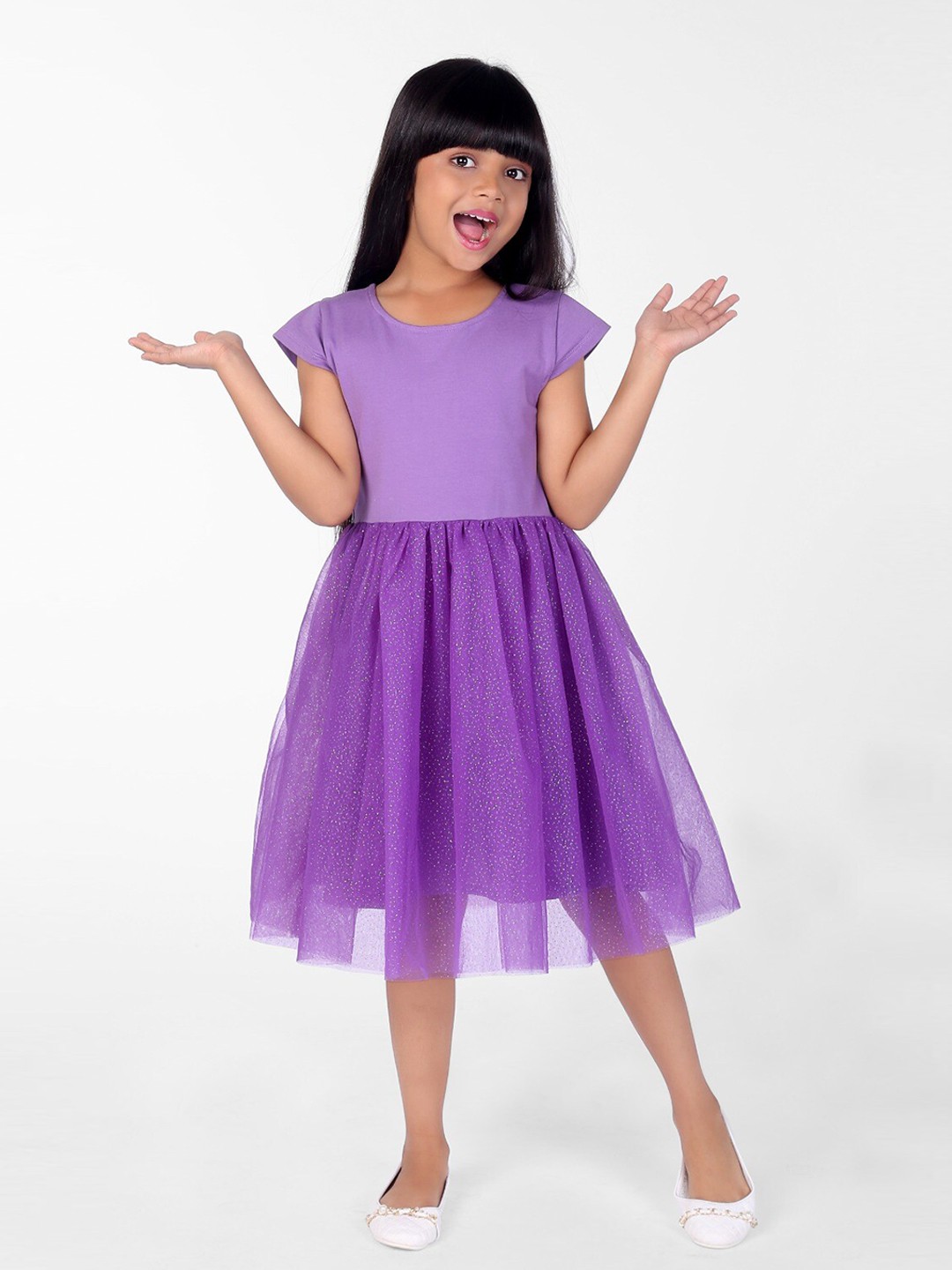 ZIP ZAP ZOOP Girls Embellished Cap Sleeves Pure Cotton Fit & Flare Midi Dress, Purple
ZIP ZAP ZOOP Girls Embellished Cap Sleeves Pure Cotton Fit & Flare Midi Dress, Purple