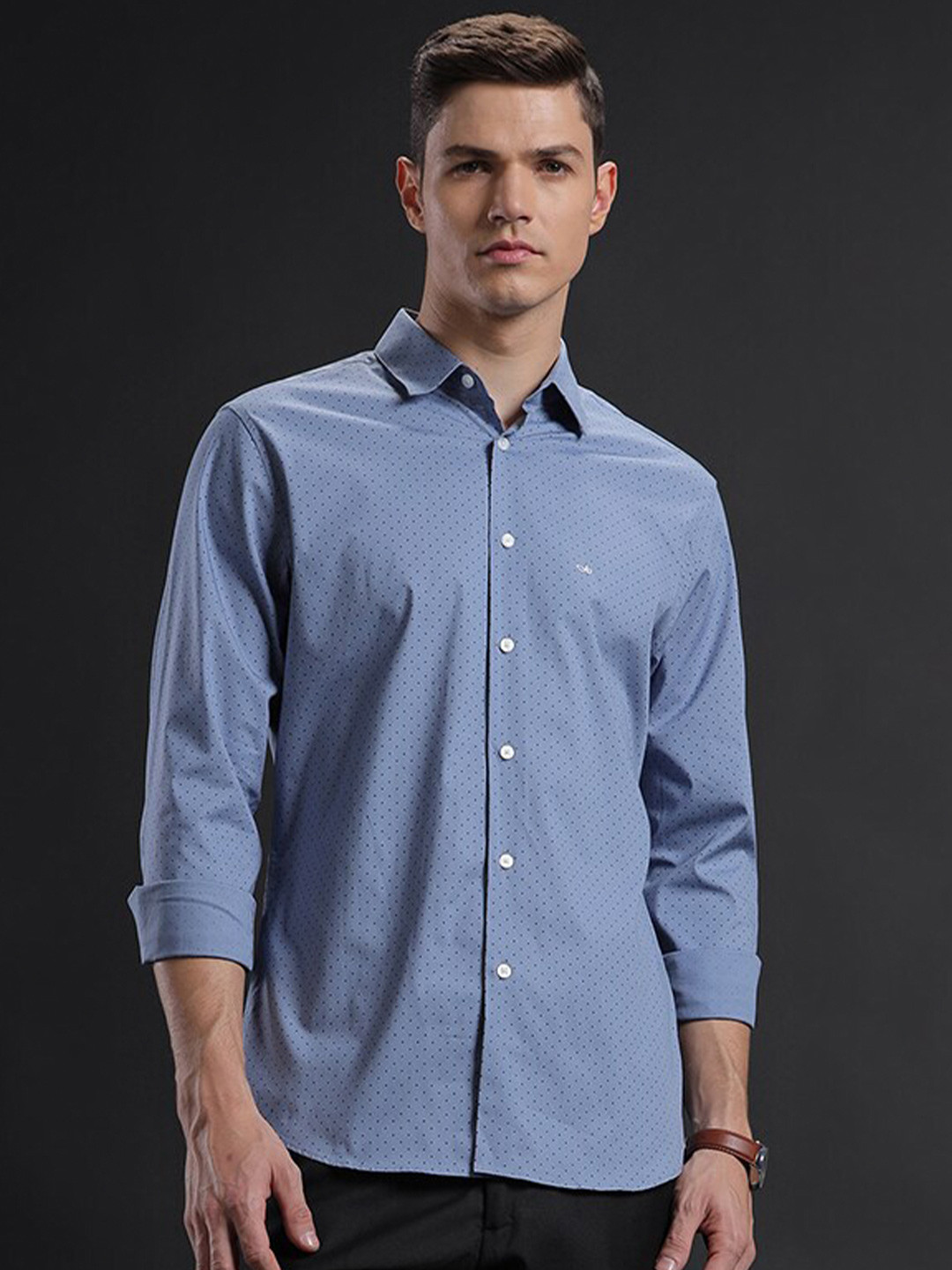 Aldeno Comfort Polka Dots Printed Spread Collar Long Sleeves Casual Shirt, Blue
Aldeno Comfort Polka Dots Printed Spread Collar Long Sleeves Casual Shirt, Blue