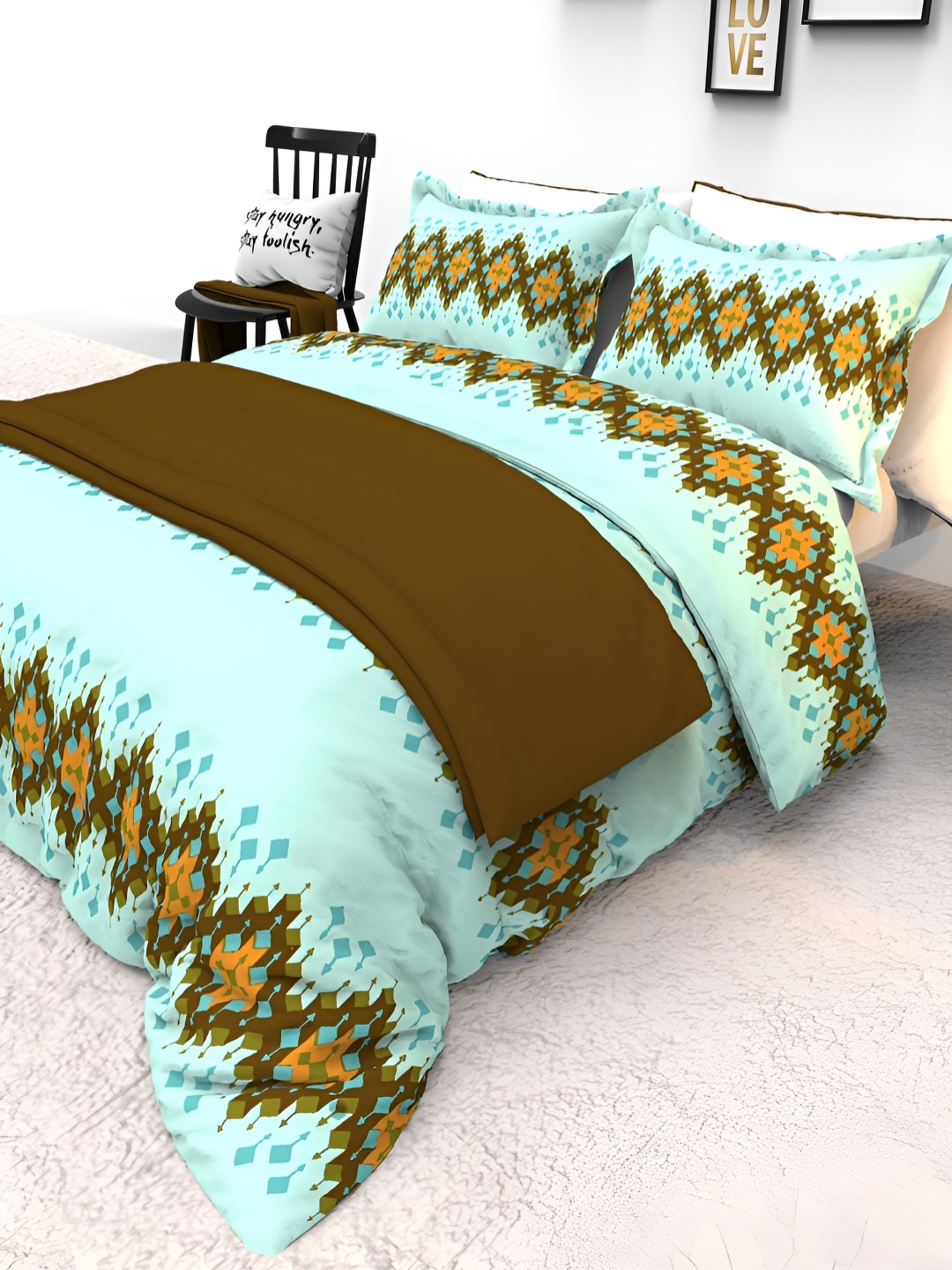 THE WHITE MOSS Blue Printed Pure Cotton 130 TC Double Queen Bedsheet With 2 Pillow Covers
THE WHITE MOSS Blue Printed Pure Cotton 130 TC Double Queen Bedsheet With 2 Pillow Covers