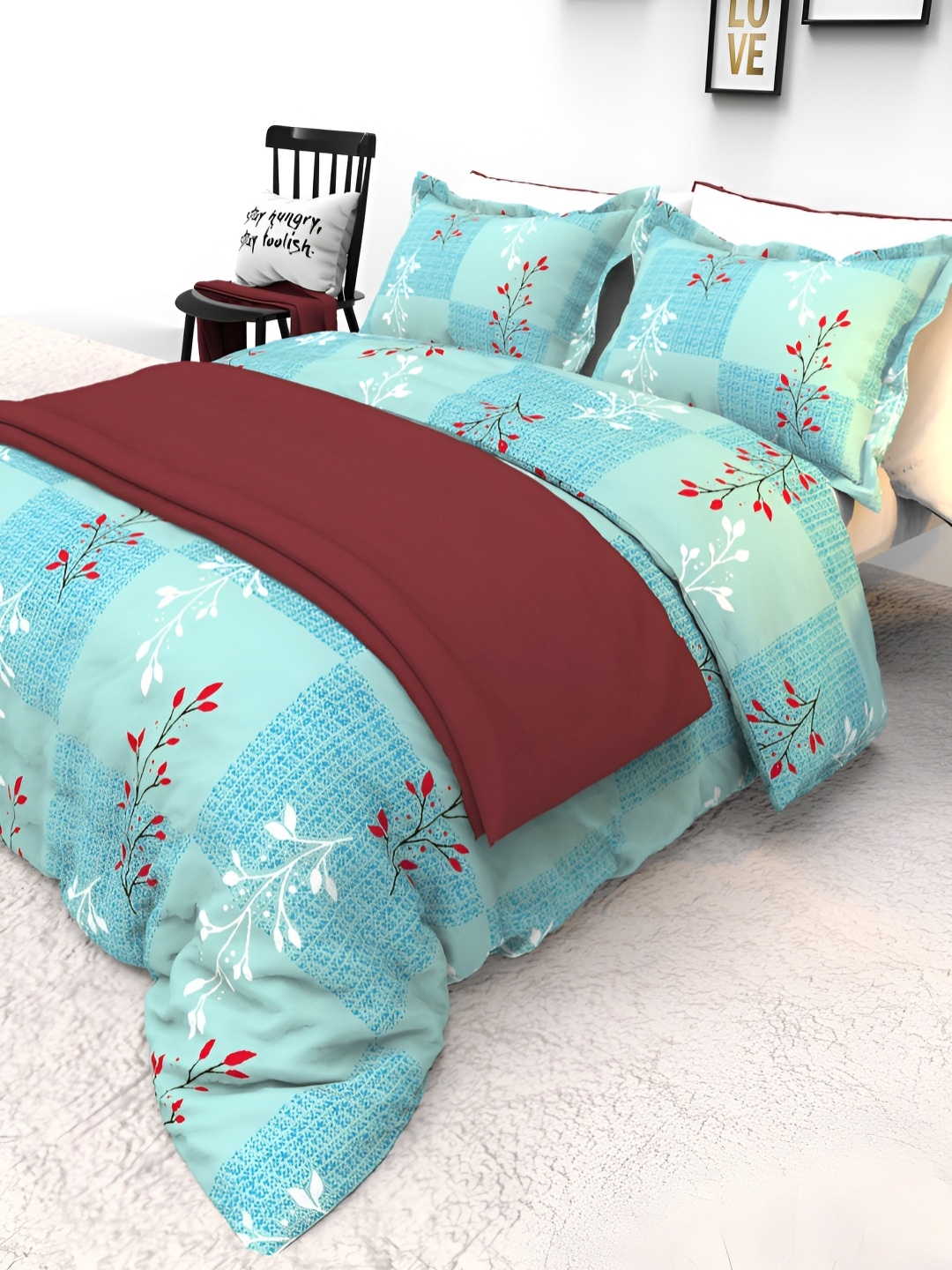 THE WHITE MOSS Blue Printed Pure Cotton 130 TC Double Queen Bedsheet With 2 Pillow Covers
THE WHITE MOSS Blue Printed Pure Cotton 130 TC Double Queen Bedsheet With 2 Pillow Covers
