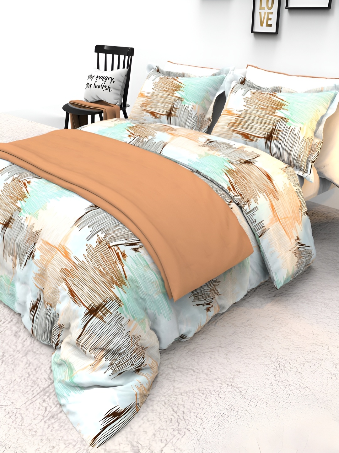 THE WHITE MOSS Brown & Blue Printed 130TC Pure Cotton Queen Bedsheet with 2 Pillow Covers
THE WHITE MOSS Brown & Blue Printed 130TC Pure Cotton Queen Bedsheet with 2 Pillow Covers