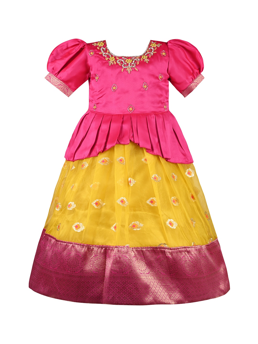 Wish Karo Girls Floral Embroidered Embellished Georgette Fit & Flare Ethnic Dress, Yellow
Wish Karo Girls Floral Embroidered Embellished Georgette Fit & Flare Ethnic Dress, Yellow