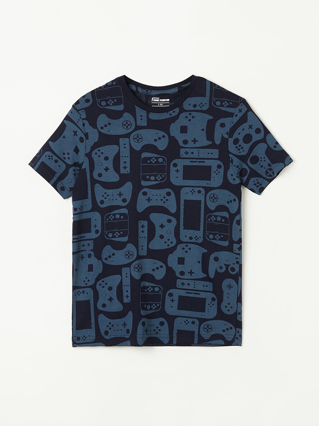 Fame Forever by Lifestyle Boys Abstract Printed Round Neck Pure Cotton T-shirt, Black
Fame Forever by Lifestyle Boys Abstract Printed Round Neck Pure Cotton T-shirt, Black
