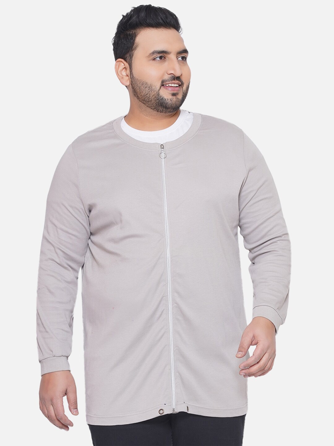 Santonio Round Neck Cotton Sweatshirt, Grey