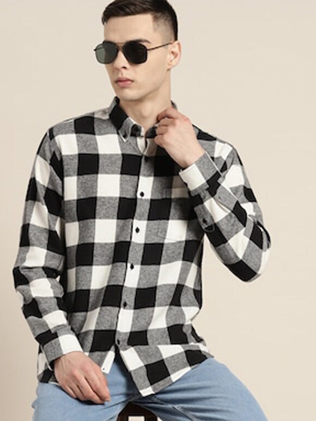 Hancock Standard Slim Fit Checked Flannel Weave Button Down Collar Pure Cotton Shirt, Black
Hancock Standard Slim Fit Checked Flannel Weave Button Down Collar Pure Cotton Shirt, Black
