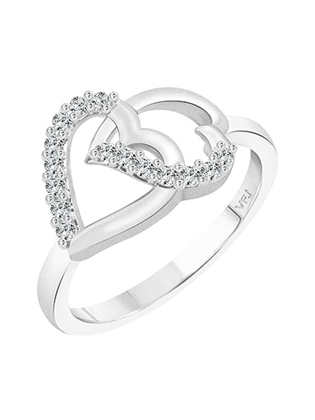 Vighnaharta Rhodium-Plated Cubic Zirconia-Studded Finger Ring With Rose Ring Box, Silver
Vighnaharta Rhodium-Plated Cubic Zirconia-Studded Finger Ring With Rose Ring Box, Silver