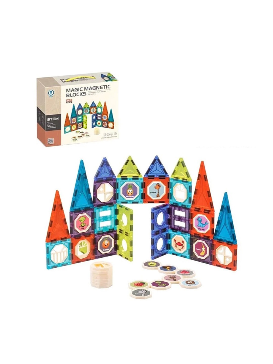 ADKD Kids Set Of 52 Magnetic Tiles Marble Run Learning STEM Educational Building Blocks, Blue
ADKD Kids Set Of 52 Magnetic Tiles Marble Run Learning STEM Educational Building Blocks, Blue