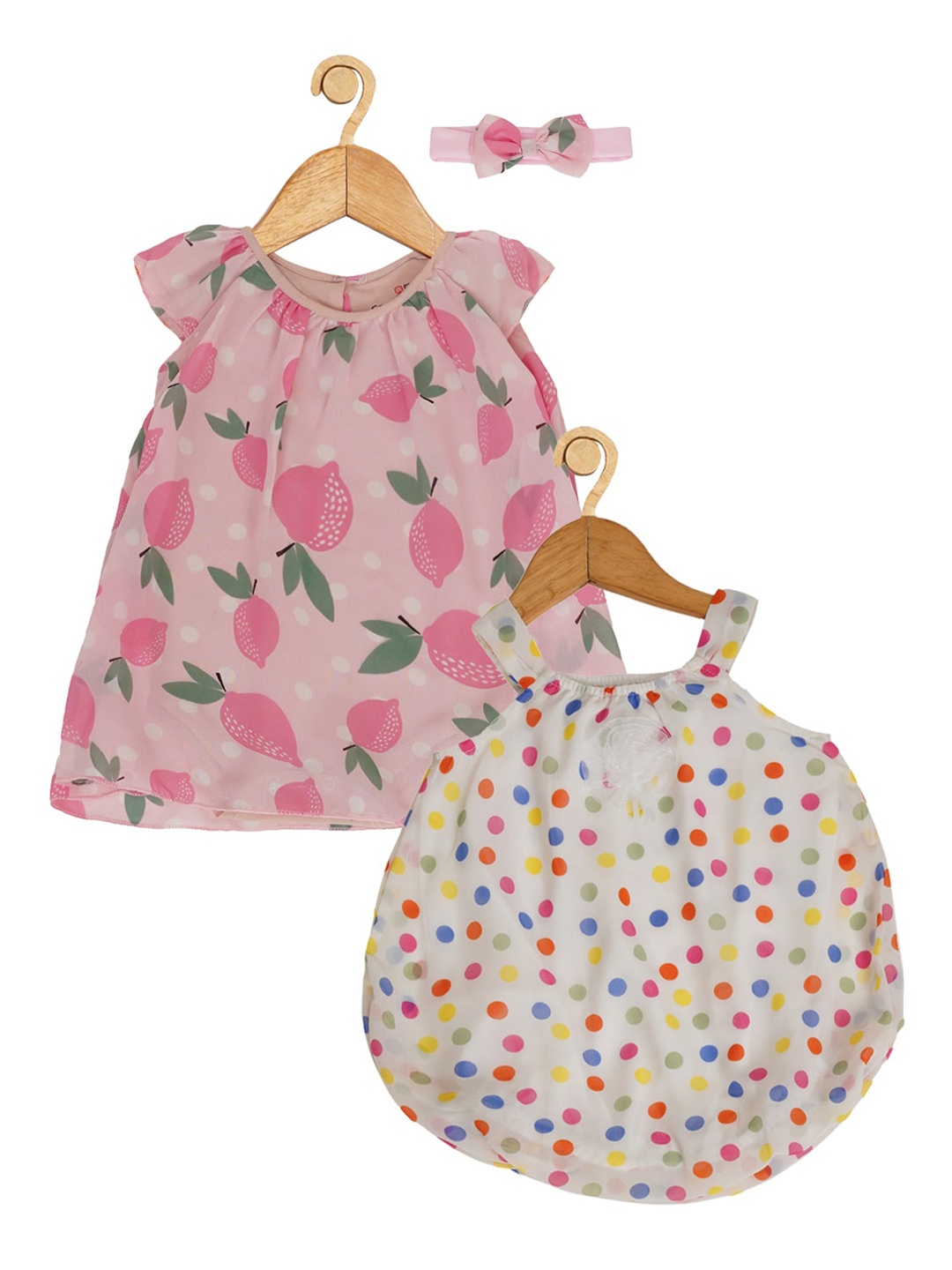Creative Kids Infant Girls Pack of 2 Floral Printed Round Neck A-Line Dresses, White
Creative Kids Infant Girls Pack of 2 Floral Printed Round Neck A-Line Dresses, White