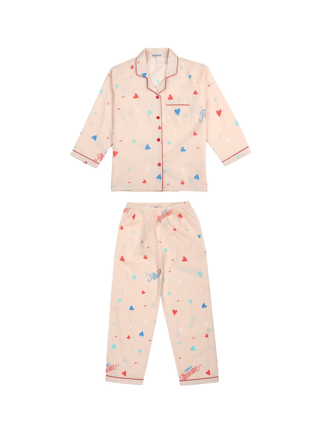 shopbloom Kids Conversational Printed Lapel Collar Pure Cotton Shirt With Pyjamas, Beige
shopbloom Kids Conversational Printed Lapel Collar Pure Cotton Shirt With Pyjamas, Beige