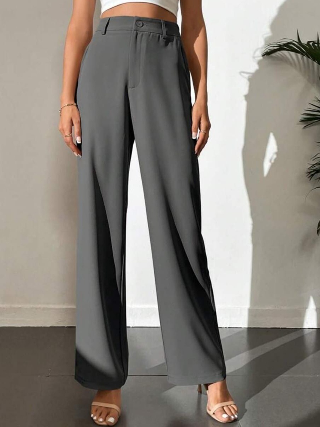BROADSTAR Women Smart Loose Fit High-Rise Easy Wash Parallel Trousers Trousers, Grey
BROADSTAR Women Smart Loose Fit High-Rise Easy Wash Parallel Trousers Trousers, Grey