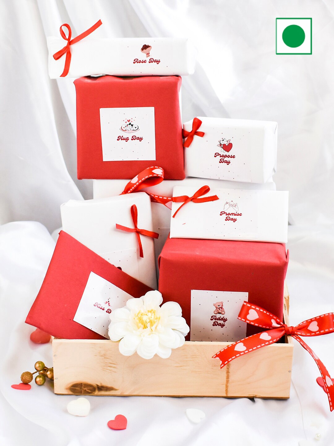Gifts By Rashi 11-Pcs Valentine's Gift Hamper, Red