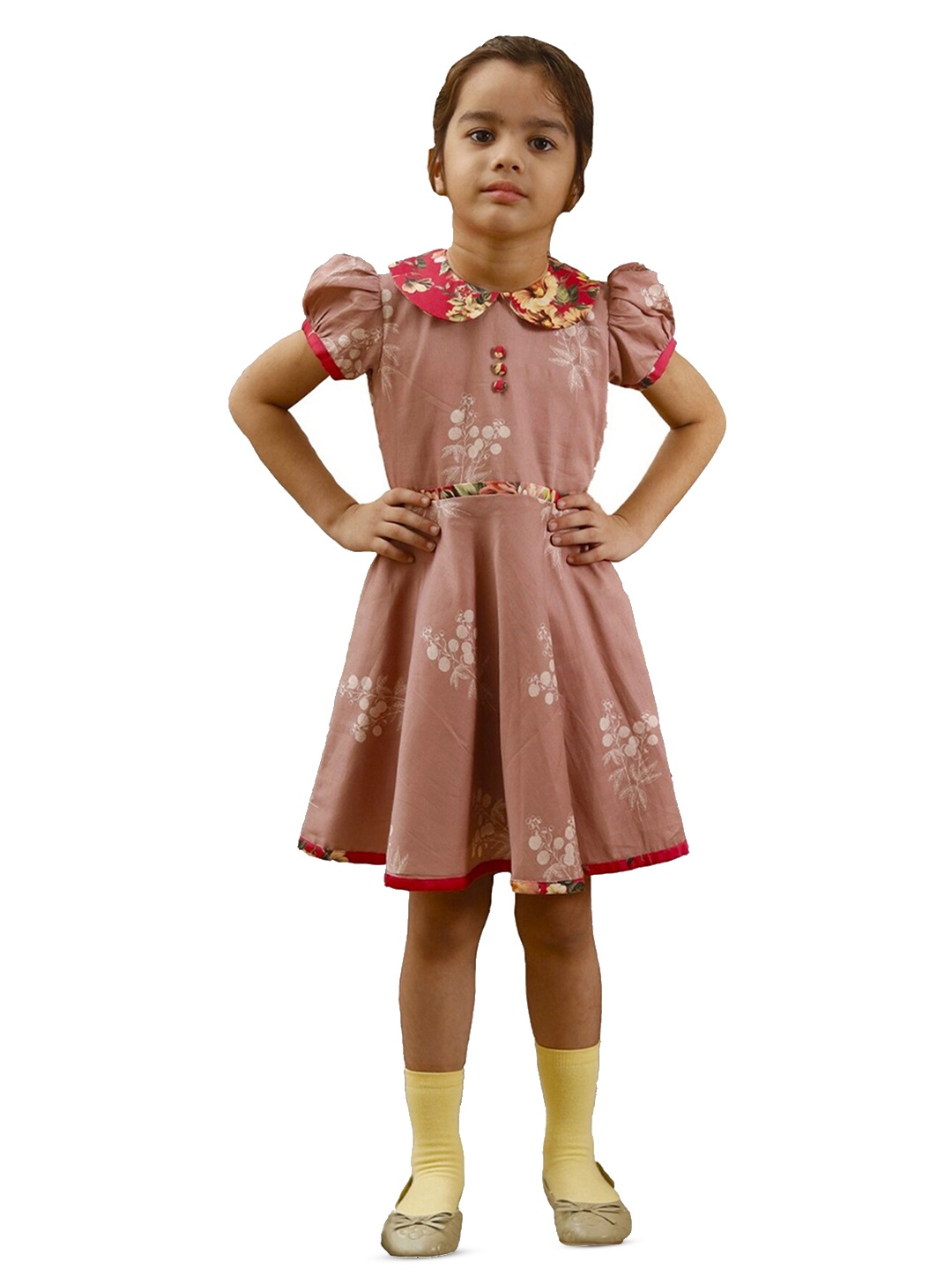 BAESD Girls Floral Print Cotton Peter Pan Collar Puff Sleeve Fit & Flare Dress, Pink
BAESD Girls Floral Print Cotton Peter Pan Collar Puff Sleeve Fit & Flare Dress, Pink