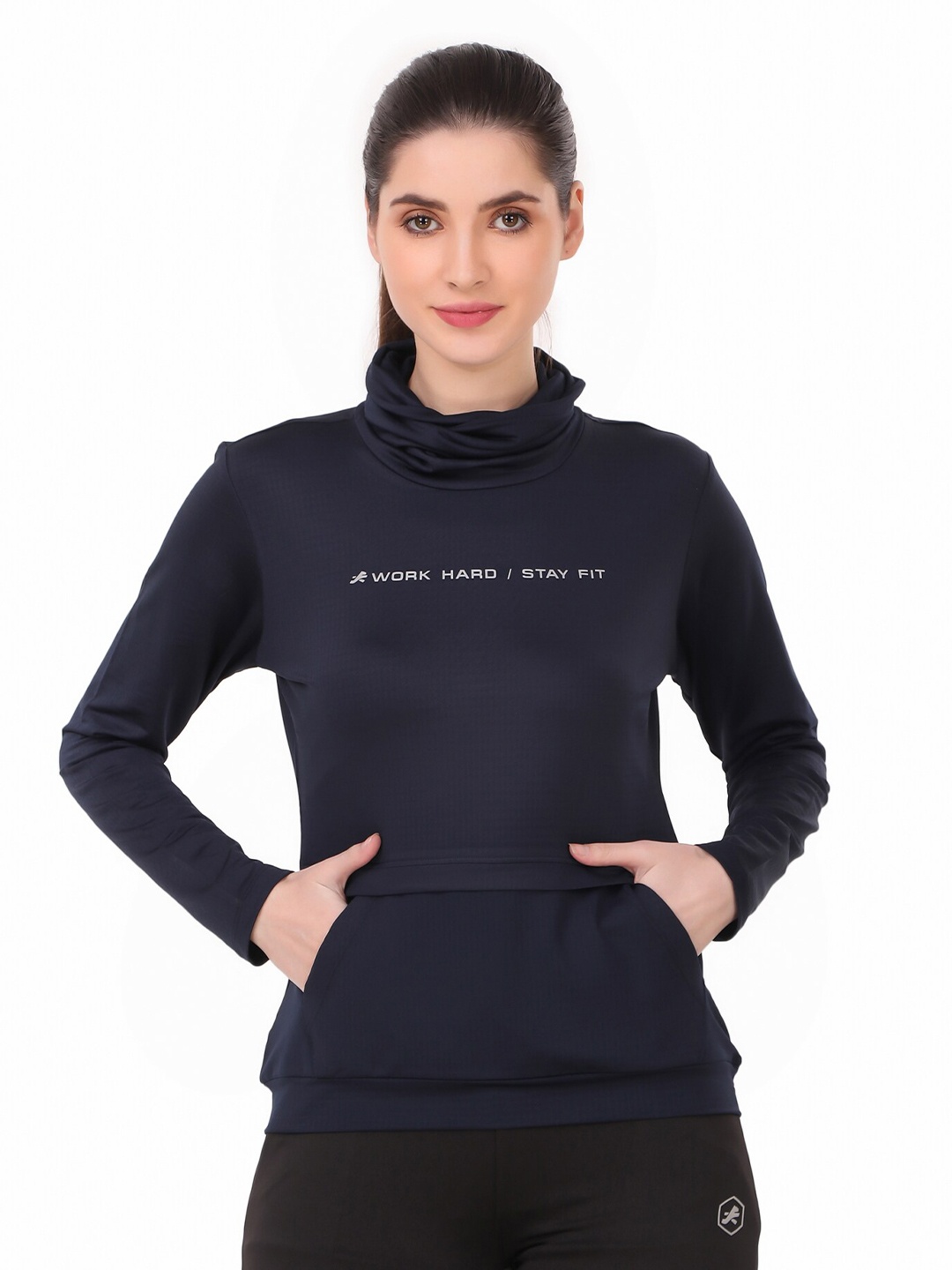 REDESIGN Typography Printed High Neck Long Sleeves Rapid-Dry Pullover Sweatshirt, Navy blue
REDESIGN Typography Printed High Neck Long Sleeves Rapid-Dry Pullover Sweatshirt, Navy blue