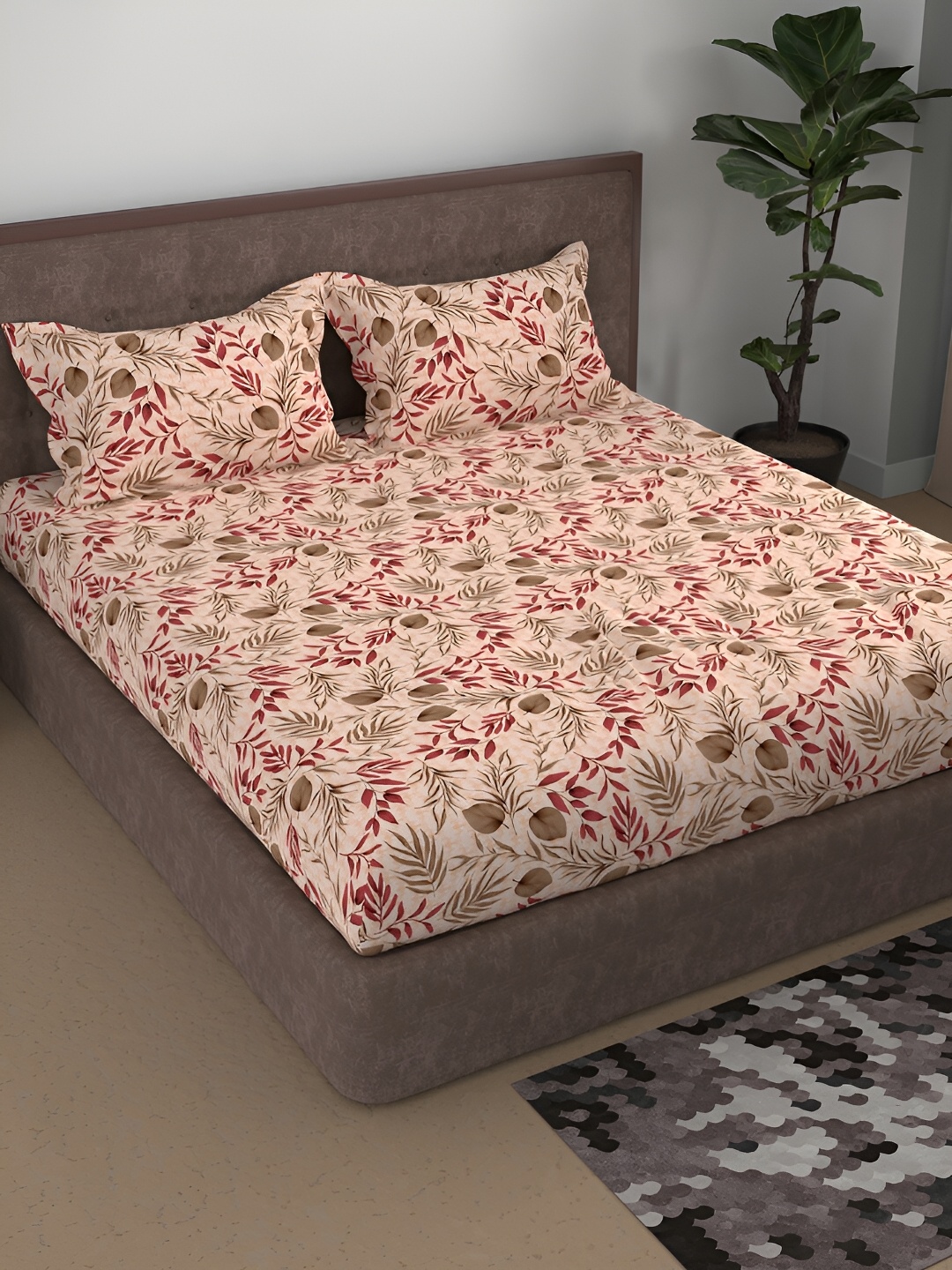 Aura Pink & Brown Floral Printed Cotton 180 TC Queen Bedsheet With 2 Pillow Covers
Aura Pink & Brown Floral Printed Cotton 180 TC Queen Bedsheet With 2 Pillow Covers