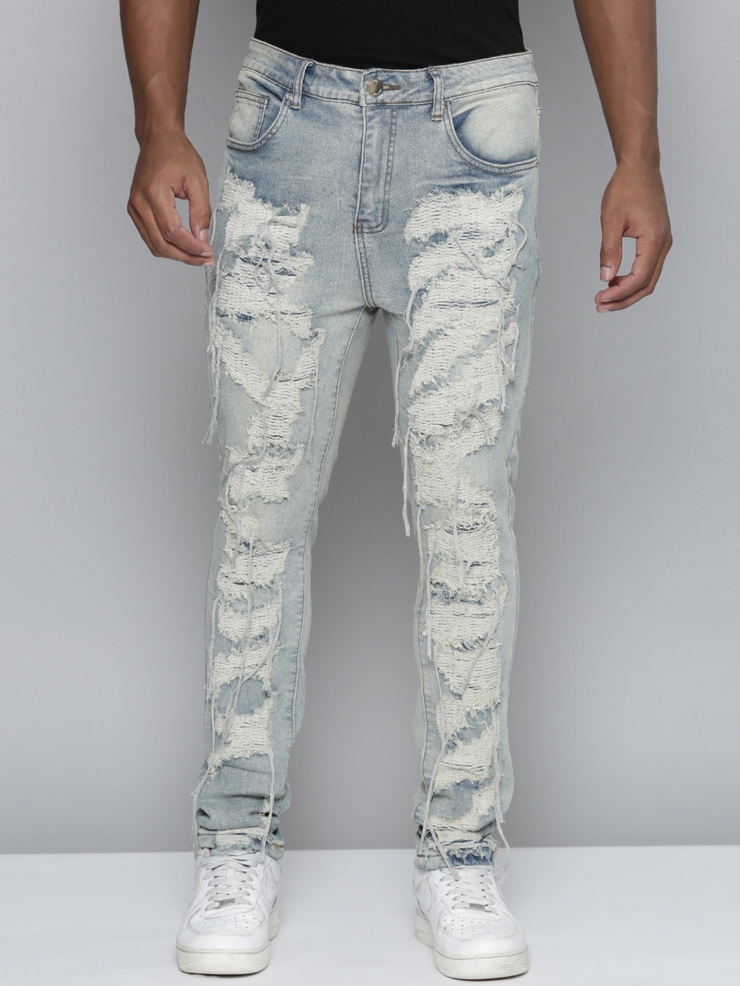 WAIMEA Men Hollywood Skinny Fit Highly Distressed Heavy Fade Stretchable Jeans, Blue
WAIMEA Men Hollywood Skinny Fit Highly Distressed Heavy Fade Stretchable Jeans, Blue