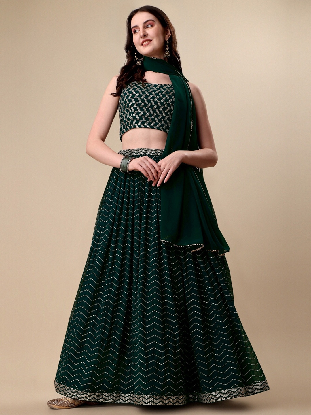 Vaidehi Fashion Embroidered Semi-Stiched Lehenga & Unstitched Blouse With Dupatta, Green
Vaidehi Fashion Embroidered Semi-Stiched Lehenga & Unstitched Blouse With Dupatta, Green