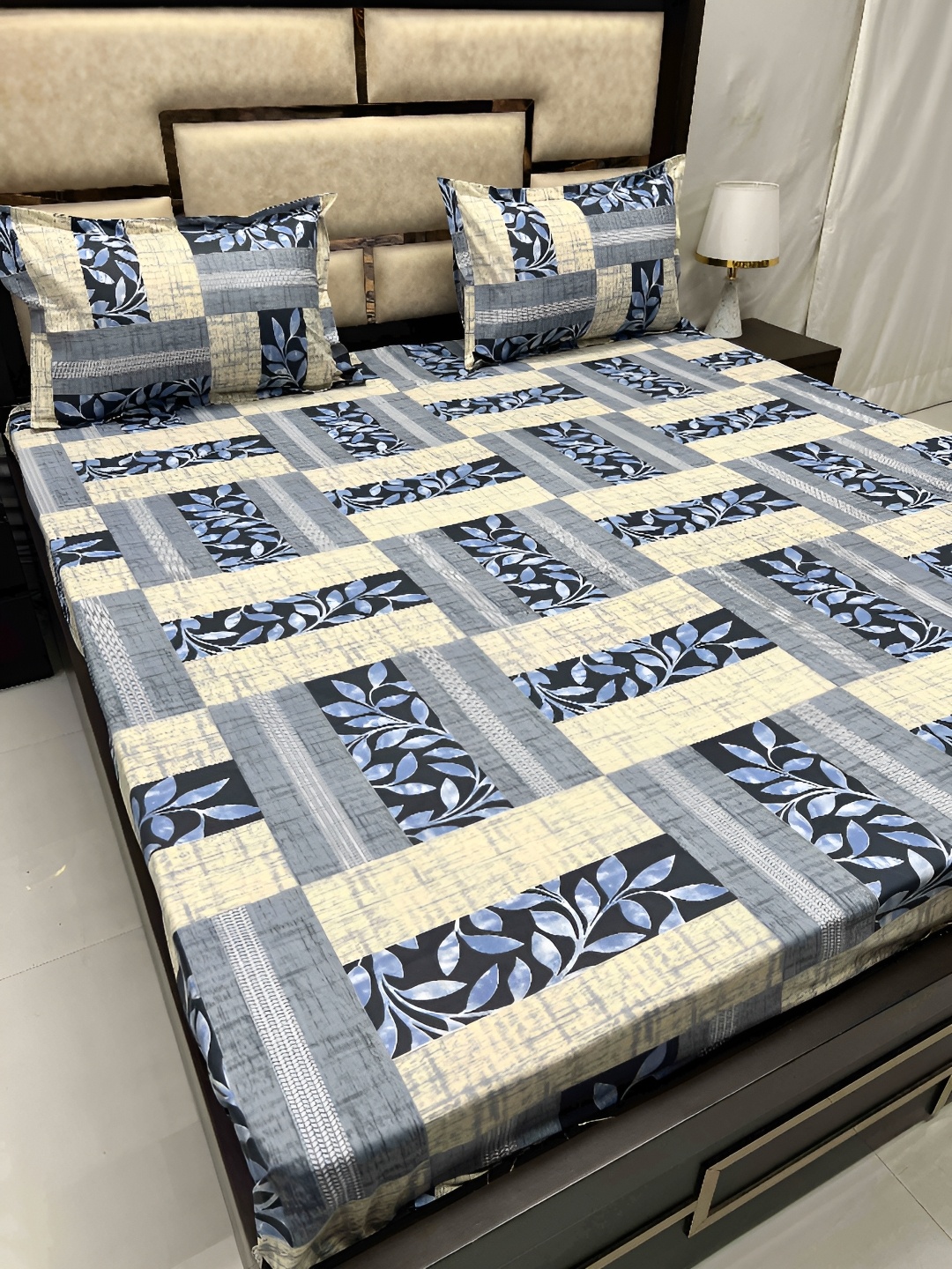 Pure Decor Blue & Grey Floral Pure Cotton 300 TC Queen Bedsheet With 2 Pillow Covers
Pure Decor Blue & Grey Floral Pure Cotton 300 TC Queen Bedsheet With 2 Pillow Covers