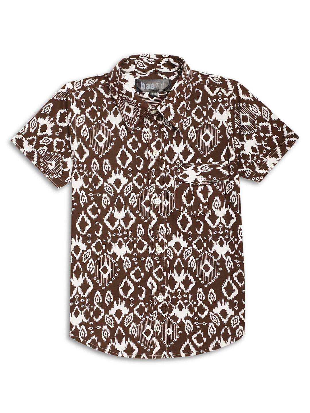 BAESD Boys Ethnic Motifs Printed Spread Collar Pure Cotton Casual Shirt, Brown
BAESD Boys Ethnic Motifs Printed Spread Collar Pure Cotton Casual Shirt, Brown