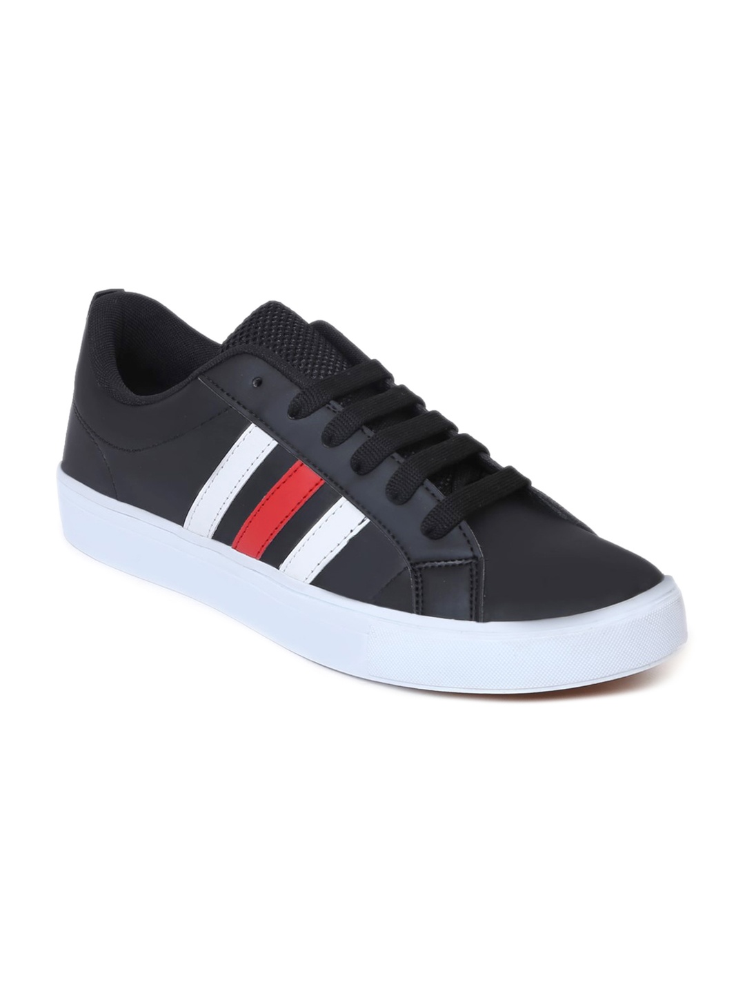 BAESD Men Striped Lightweight Sneakers, Black
