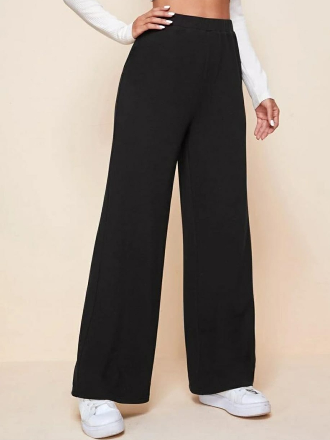 Next One Women Smart Straight Fit High-Rise Easy Wash Stretchable Parallel Trousers, Black
Next One Women Smart Straight Fit High-Rise Easy Wash Stretchable Parallel Trousers, Black
