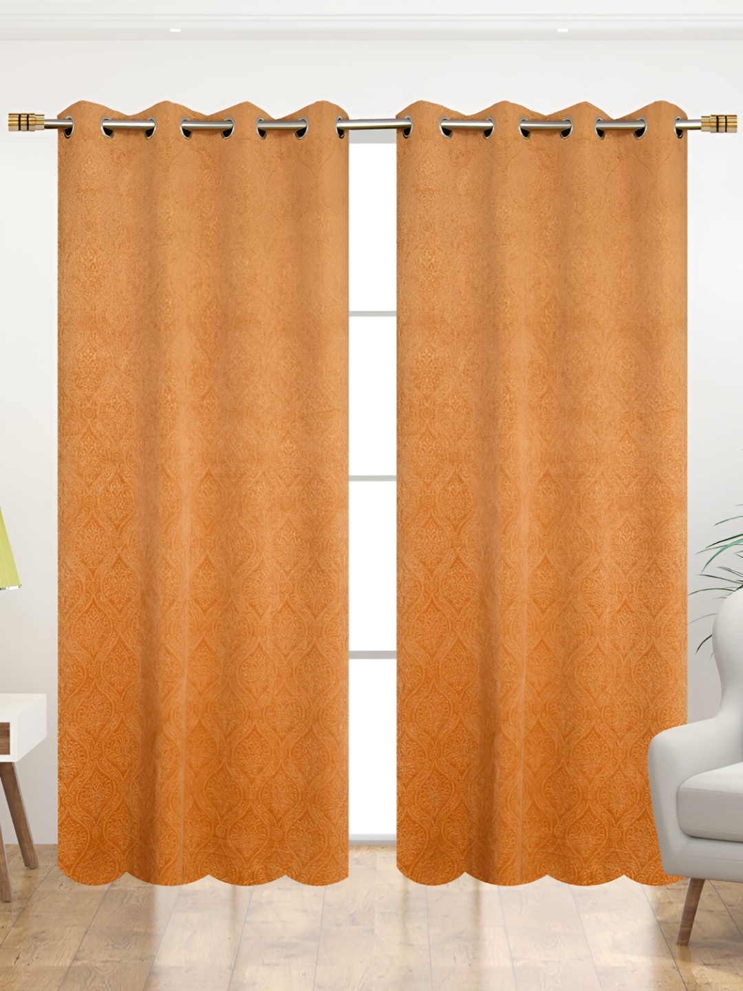 fabrilia Gold Toned 2 Pieces Ethnic Motifs Printed Room Darkening Velvet Door Curtains
fabrilia Gold Toned 2 Pieces Ethnic Motifs Printed Room Darkening Velvet Door Curtains