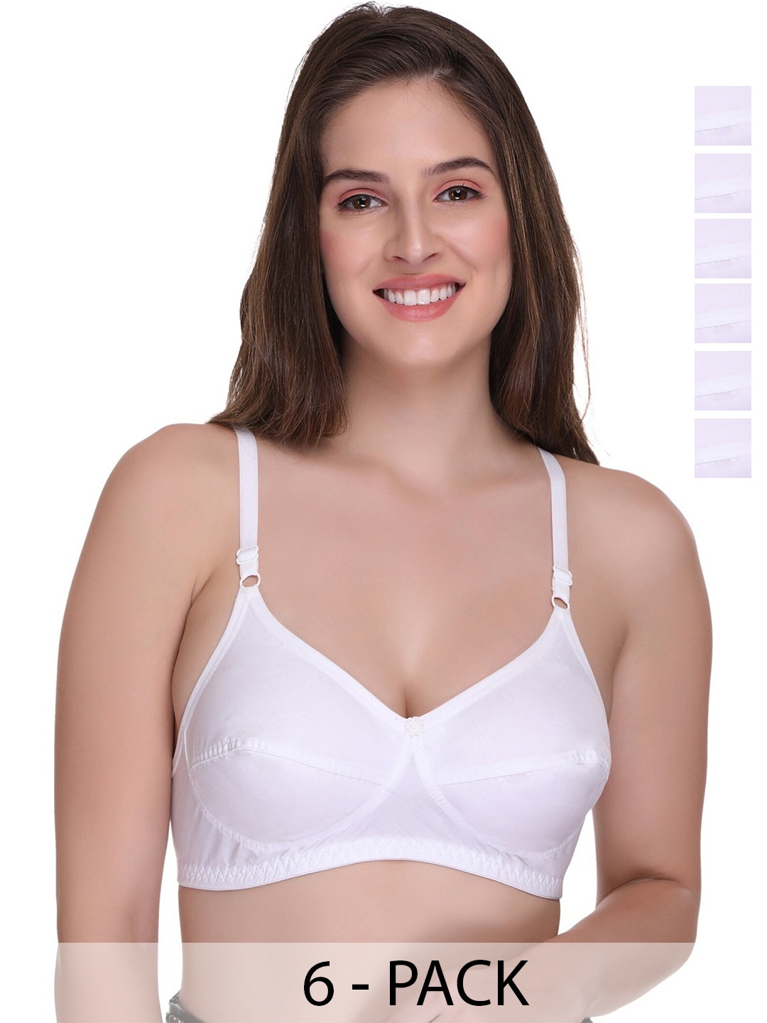 Docare Pack Of 6 Full Coverage Non Padded Cotton Everyday Bras With All Day Comfort, White
Docare Pack Of 6 Full Coverage Non Padded Cotton Everyday Bras With All Day Comfort, White