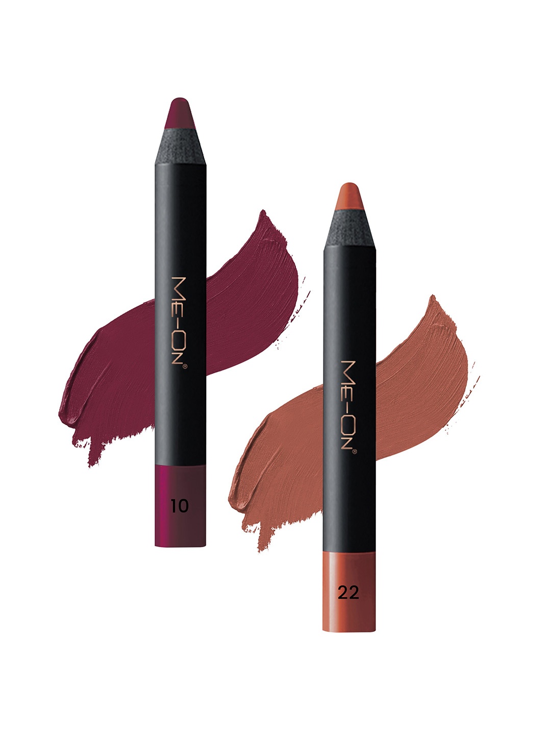 ME-ON Photoface Set Of 2 Non Transfer Lip Crayon Lipstick - 3.6g Each - Shade 10-Shade 22, Nude
ME-ON Photoface Set Of 2 Non Transfer Lip Crayon Lipstick - 3.6g Each - Shade 10-Shade 22, Nude