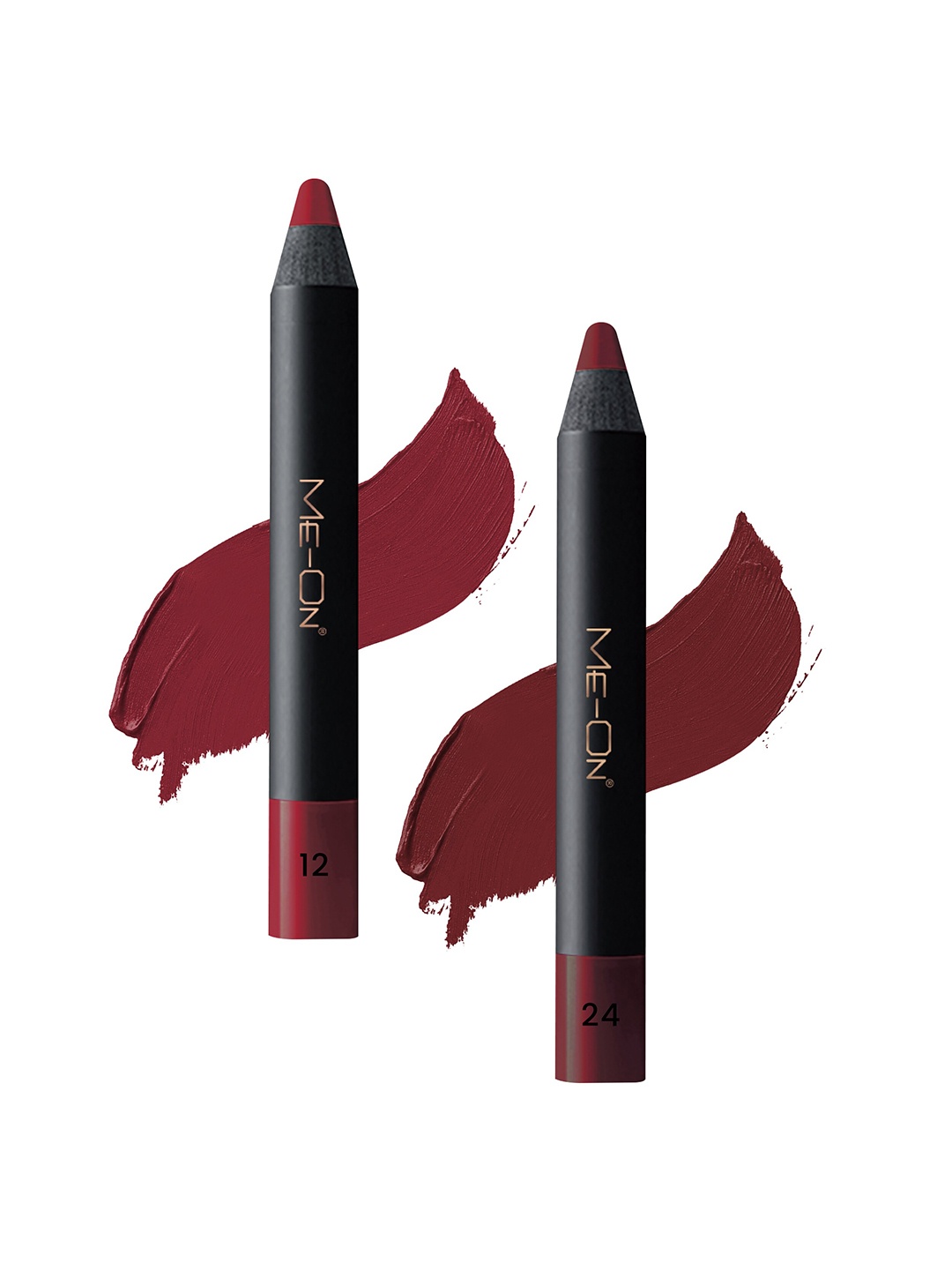 ME-ON Photoface Set Of 2 Non Transfer Lip Crayon Lipstick - 3.6g Each - Shade 12-Shade 24, Maroon
ME-ON Photoface Set Of 2 Non Transfer Lip Crayon Lipstick - 3.6g Each - Shade 12-Shade 24, Maroon