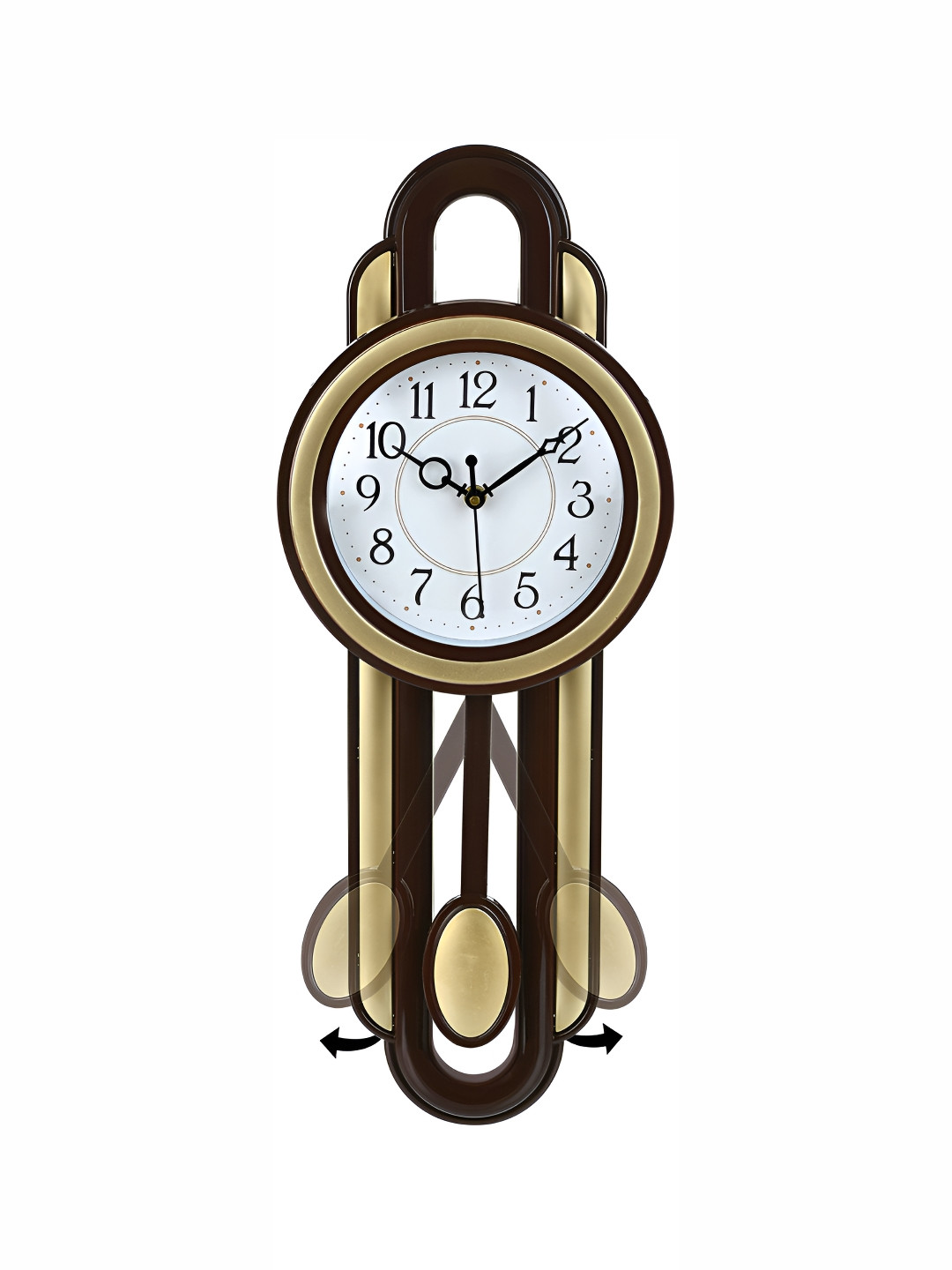 Attractionz Gold-Toned & White Round Shaped Contemporary Pendulum Analogue Wall Clock
Attractionz Gold-Toned & White Round Shaped Contemporary Pendulum Analogue Wall Clock