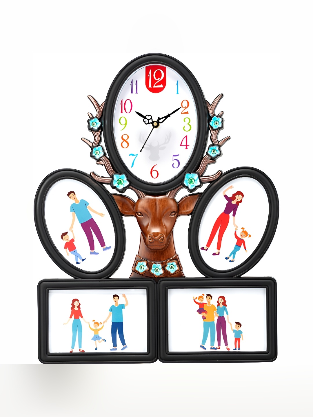 Attractionz Black and White Analogue Contemporary Wall Clock Core