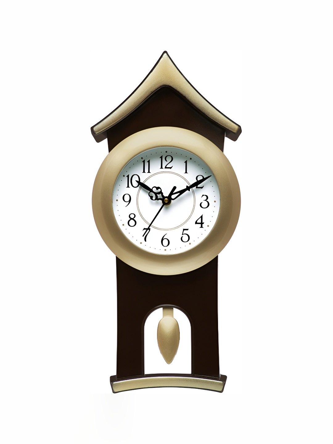 Attractionz Gold Toned & Brown Round Shaped Pendulum Contemporary Analogue Wall Clock
Attractionz Gold Toned & Brown Round Shaped Pendulum Contemporary Analogue Wall Clock
