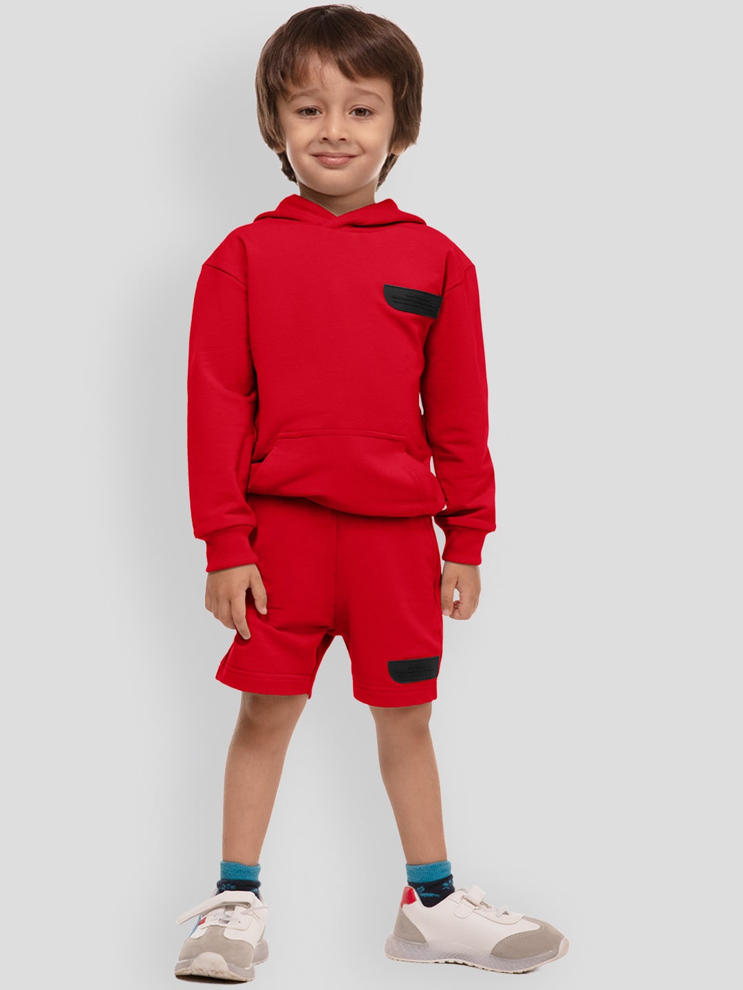 PANGOLIN Boys Mid-Rise Shorts, Red