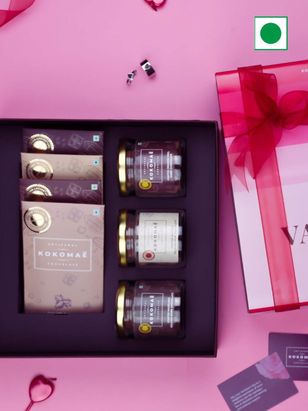 Kokomae Artisanal Chocolate Set of 7 Belgian Chocolate Bars & Nuts Chocolate Gift Hamper, Pink
Kokomae Artisanal Chocolate Set of 7 Belgian Chocolate Bars & Nuts Chocolate Gift Hamper, Pink