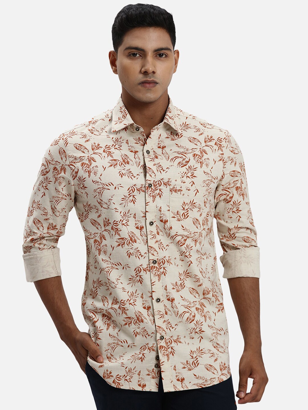 ColorPlus Spread Collar Regular Fit Floral Cotton Opaque Printed Casual Shirt, Brown
ColorPlus Spread Collar Regular Fit Floral Cotton Opaque Printed Casual Shirt, Brown
