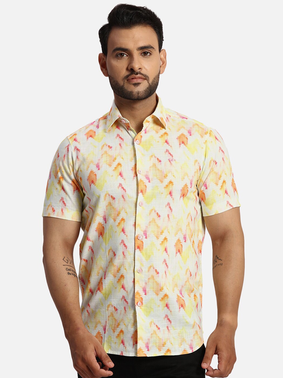 ColorPlus Printed Spread Collar Long Sleeves Cotton Regular Fit Casual Shirt, Yellow
ColorPlus Printed Spread Collar Long Sleeves Cotton Regular Fit Casual Shirt, Yellow
