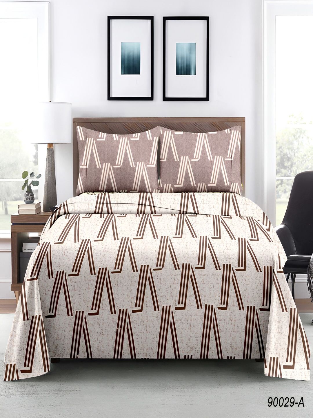 borato Helious Cream & Black Printed Cotton 180 TC King Bedsheet With 2 Pillow Covers
borato Helious Cream & Black Printed Cotton 180 TC King Bedsheet With 2 Pillow Covers