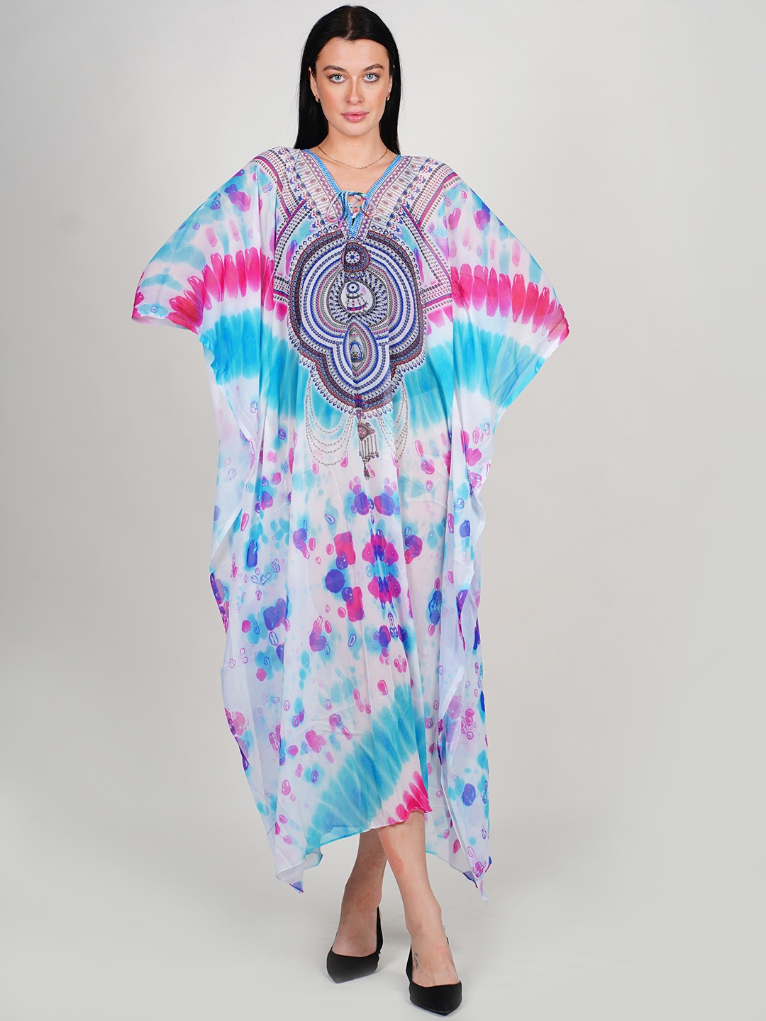 Rajoria Instyle Abstract Printed Tie-Up Neck Extended Sleeves Georgette Kaftan Midi Dress, Blue
Rajoria Instyle Abstract Printed Tie-Up Neck Extended Sleeves Georgette Kaftan Midi Dress, Blue