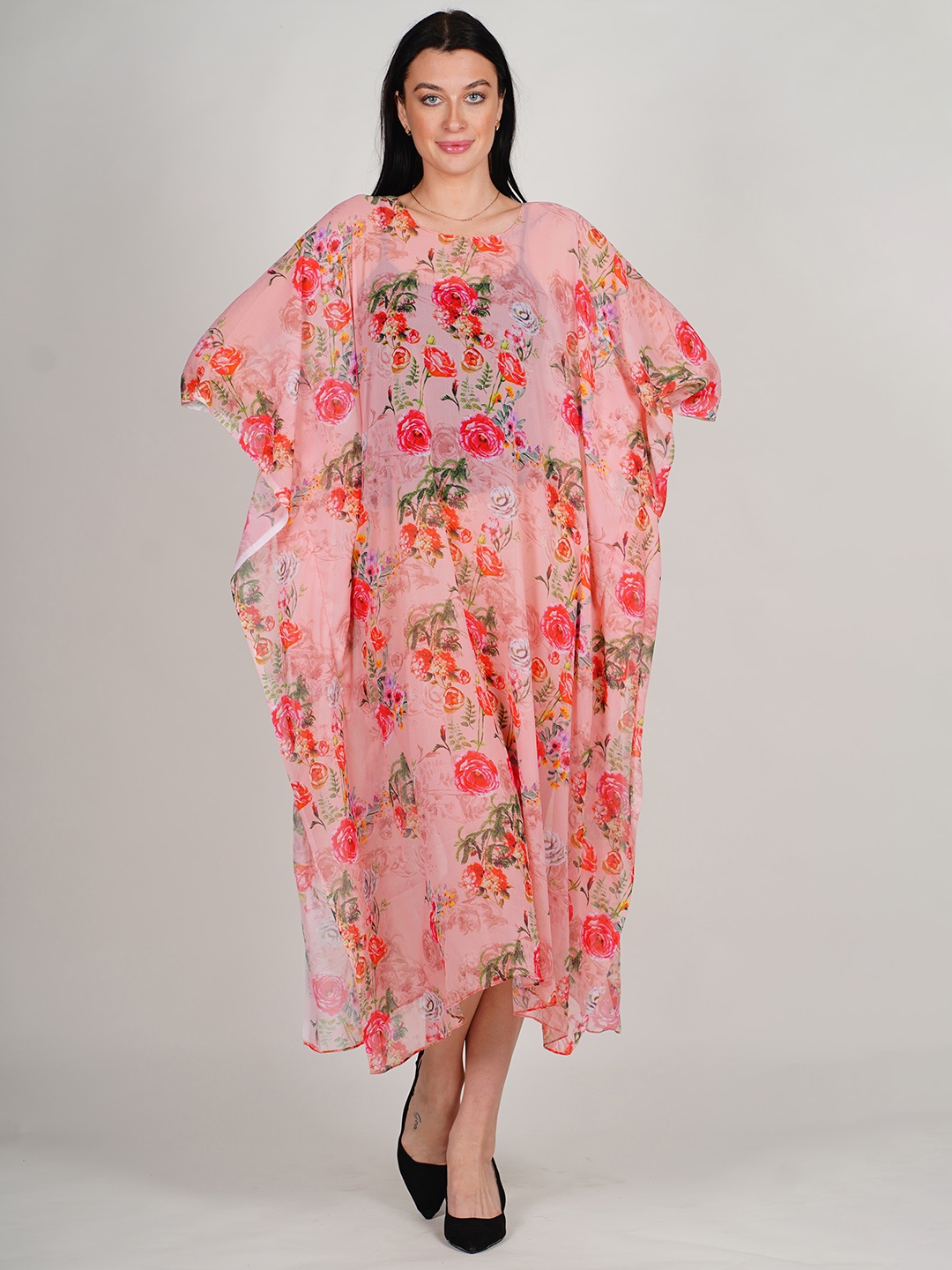 Rajoria Instyle Floral Printed Kimono Sleeves Georgette Kaftan Swimwear Cover Up Dress, Pink
Rajoria Instyle Floral Printed Kimono Sleeves Georgette Kaftan Swimwear Cover Up Dress, Pink