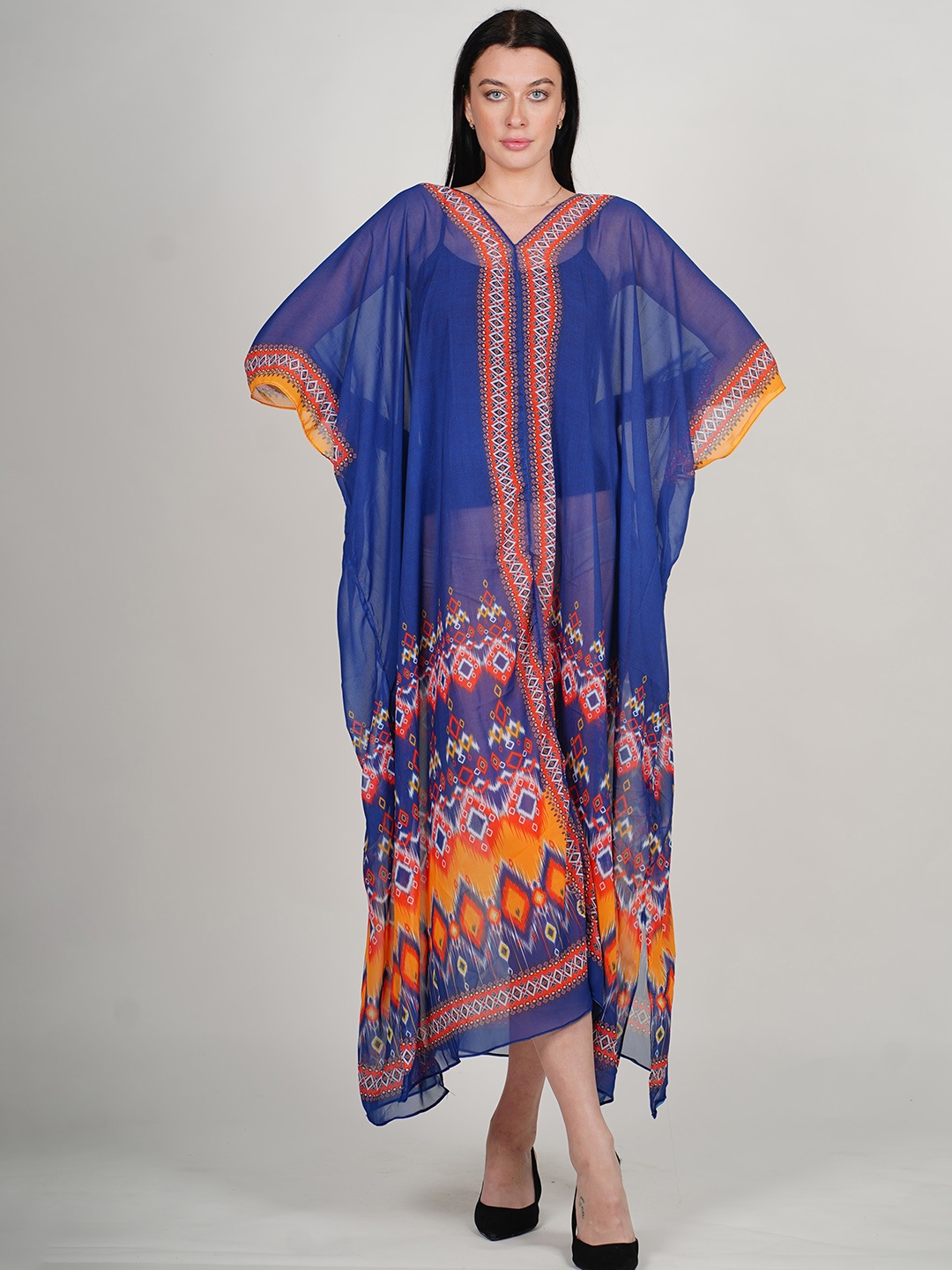 Rajoria Instyle Geometric Printed Kimono Sleeves Georgette Kaftan Swimwear Cover Up Dress, Blue
Rajoria Instyle Geometric Printed Kimono Sleeves Georgette Kaftan Swimwear Cover Up Dress, Blue