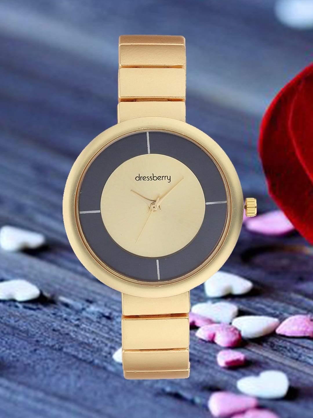 DressBerry Women Bracelet Style Straps Reset Time Analogue Watch HOBDB24-117-GD, Gold
DressBerry Women Bracelet Style Straps Reset Time Analogue Watch HOBDB24-117-GD, Gold