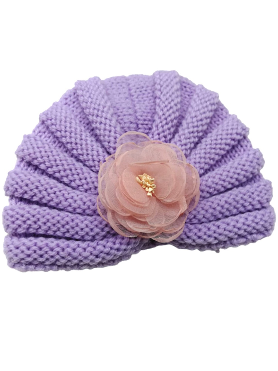 SYGA Kids Self Design Woollen Beanie, Purple