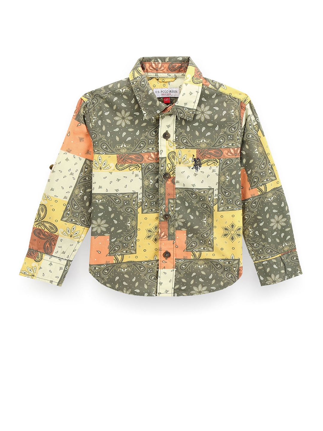 U.S. Polo Assn. Kids Boys Classic Ethnic Printed Spread Collar Cotton Casual Shirt, Green
U.S. Polo Assn. Kids Boys Classic Ethnic Printed Spread Collar Cotton Casual Shirt, Green