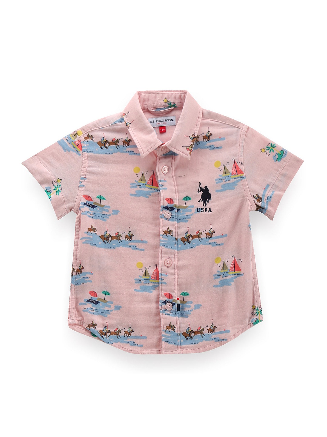 U.S. Polo Assn. Kids Boys Classic Brand Logo Printed Spread Collar Cotton Casual Shirt, Pink
U.S. Polo Assn. Kids Boys Classic Brand Logo Printed Spread Collar Cotton Casual Shirt, Pink