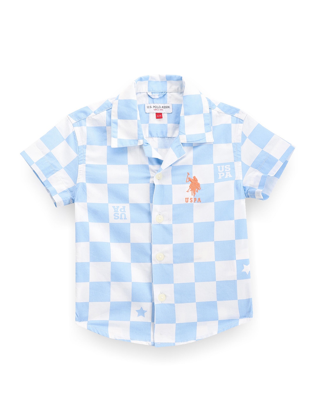 U.S. Polo Assn. Kids Boys Classic Checked Cuban Collar Short Sleeves Cotton Casual Shirt, Blue
U.S. Polo Assn. Kids Boys Classic Checked Cuban Collar Short Sleeves Cotton Casual Shirt, Blue