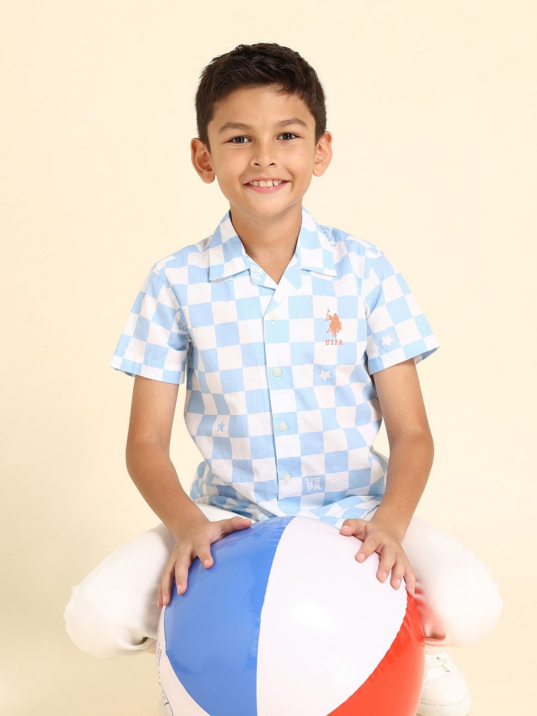 U.S. Polo Assn. Kids Boys Classic Checked Cuban Collar Pure Cotton Casual Shirt, Blue
U.S. Polo Assn. Kids Boys Classic Checked Cuban Collar Pure Cotton Casual Shirt, Blue